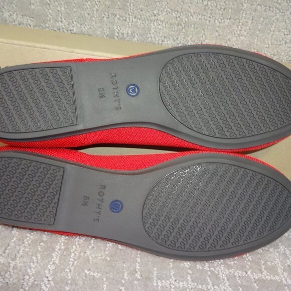 Rothys The Flat Women's Size 8.5 US Red Ruby Round Toe Slip on Flats Shoes - Picture 6 of 11
